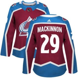 kvinder-NHL-Colorado-Avalanche-Ishockey-Troeje-Nathan-MacKinnon-29-Burgundy-Roed-Authentic