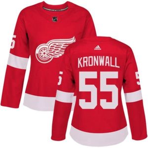 kvinder-NHL-Detroit-Red-Wings-Ishockey-Troeje-Niklas-Kronwall-55-Roed-Authentic