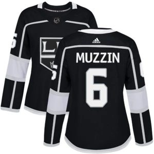 kvinder-NHL-Los-Angeles-Kings-Ishockey-Troeje-Jake-Muzzin-6-Sort-Authentic