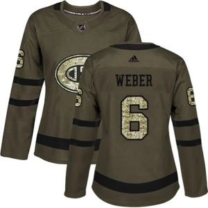 kvinder-NHL-Montreal-Canadiens-Ishockey-Troeje-Shea-Weber-6-Camo-Groen-Authentic