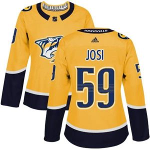 kvinder-NHL-Nashville-Predators-Ishockey-Troeje-Roman-Josi-59-Kulta-Authentic