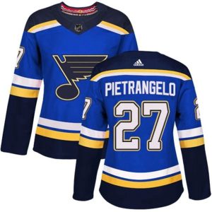 kvinder-NHL-St.-Louis-Blues-Ishockey-Troeje-Alex-Pietrangelo-27-Blaa-Authentic