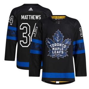 Toronto Maple Leafs Auston Matthews Adidas Black Alternate Authentic Player 2