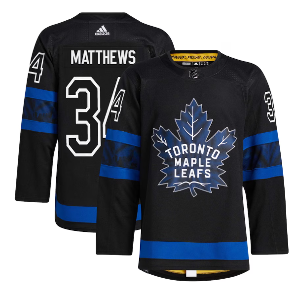 Toronto Maple Leafs Auston Matthews Adidas Black Alternate Authentic Player 2