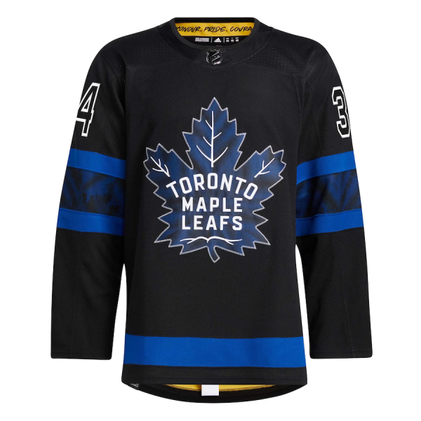 Toronto Maple Leafs Auston Matthews Adidas Black Alternate Authentic Player 3